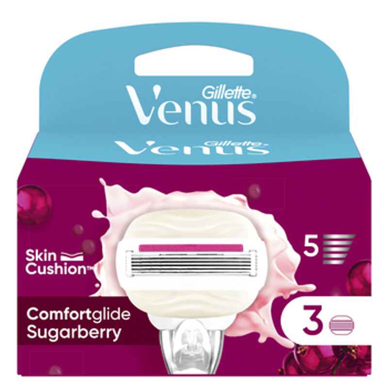 Venus Comfortglide Sugarberry Miami Pachnące Ostrza dla kobiet Wkłady do maszynki x3
